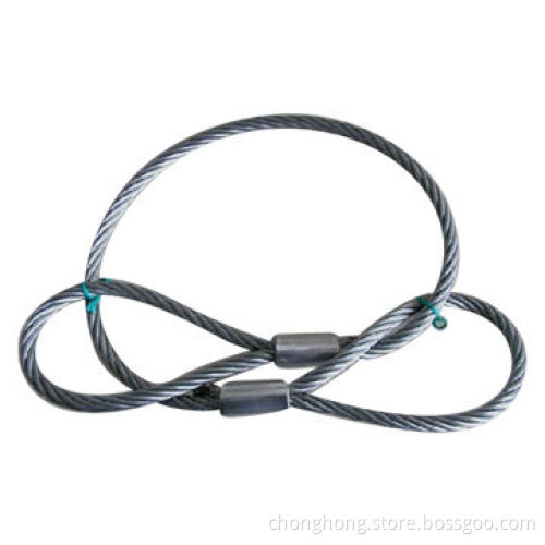 Steel Wire Rope Sling, Made of Galvanized Steel or Stainless Steel Wire Rope (AISI304 or AISI316)